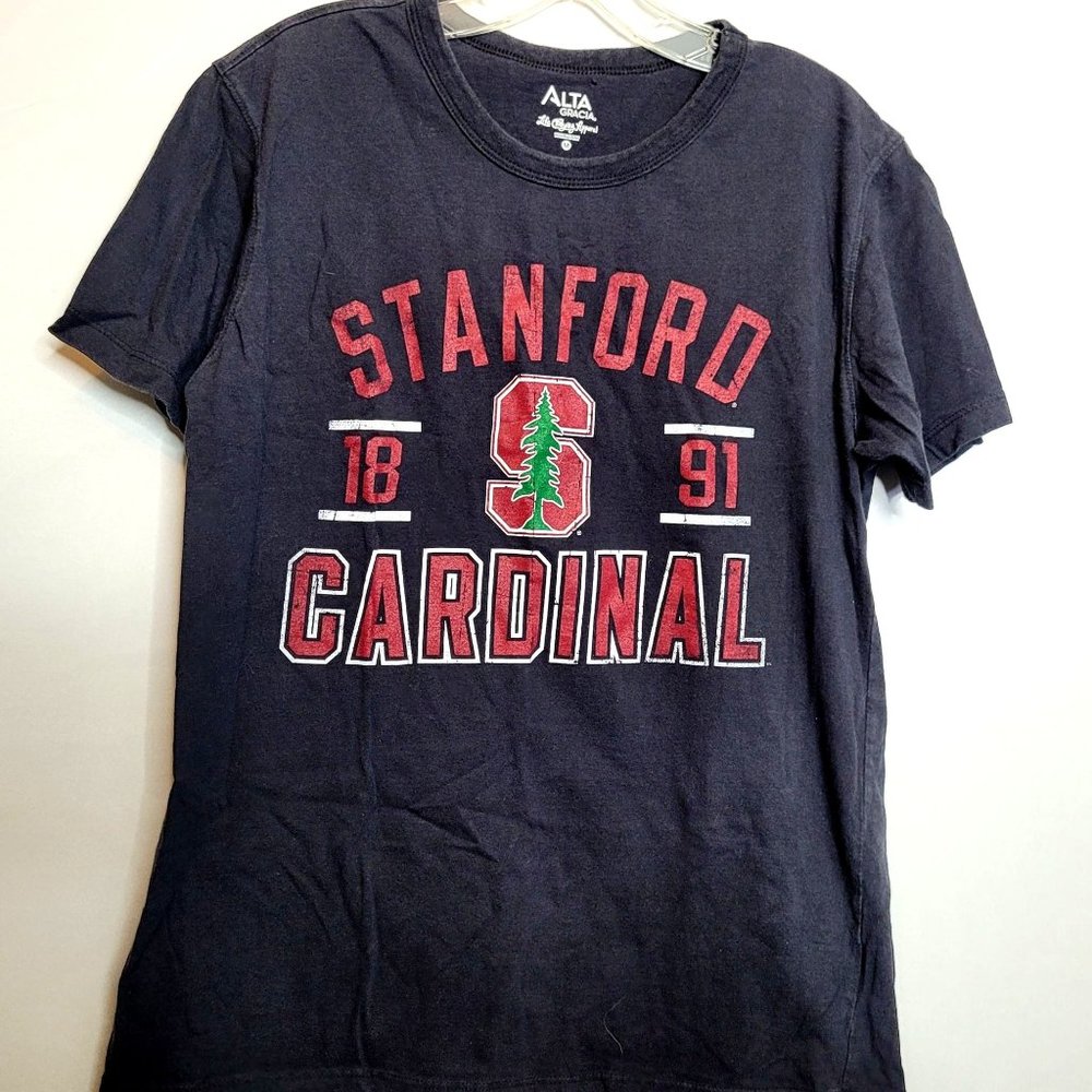 Stanford Cardinal Tshirt Size Med Distressed Look Alta Gracia Small Hole In Neck